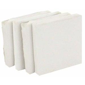 Lot de 4 mini châssis carrés - Coton - 5 x 5 cm - Blanc