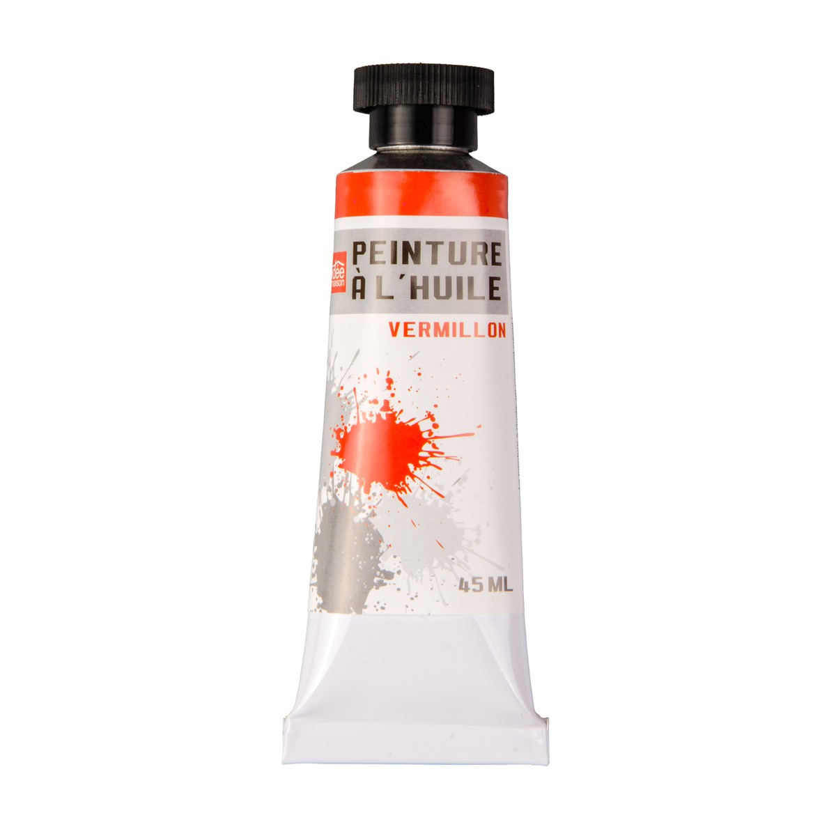 Tube de peinture à l'huile - 45 ml - Rouge vermillon Tube de peinture à l'huile - 45 ml - Rouge vermillon