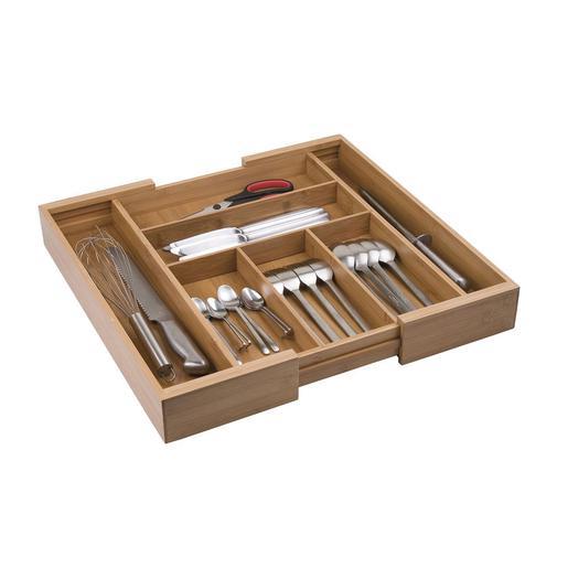 Range Couverts Ext Sible Bambou Massif Marron Materiel De