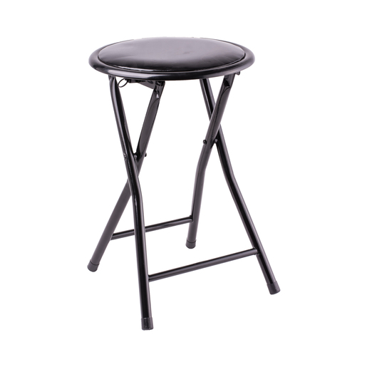 Tabouret Metal Pvc Noir Meubles De Salon La Foir Fouille