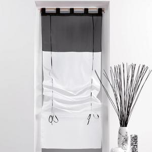Voile store - 45 x H 180 cm - Blanc et noir