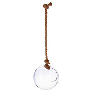 Boule en verre avec corde - ø 19 x H 22 cm
