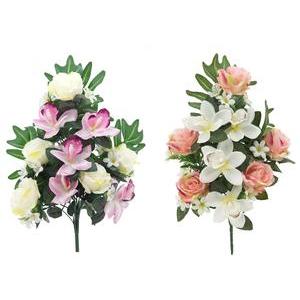 Demi bouquet de roses et cymbidiums - 35 cm