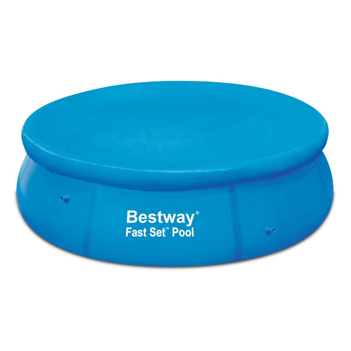 Bâche pour piscine autoportante - Polyéthylène et plastique - Ø 244 cm - Bleu Bâche pour piscine autoportante - Polyéthylène et plastique - Ø 244 cm - Bleu