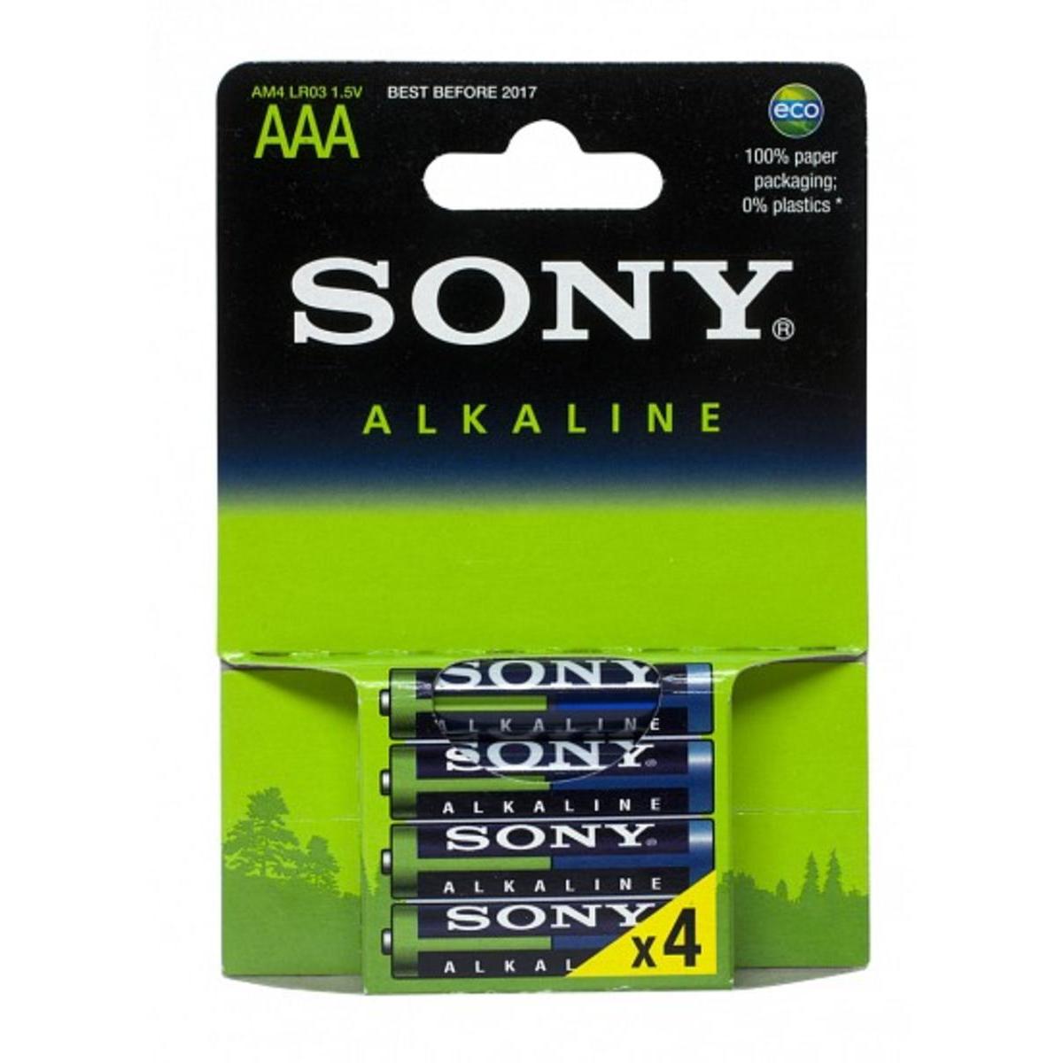 Lot de 4 piles AAA (LR03) Alcalines 1.5V AM4 Sony