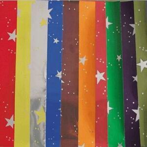 Papier cadeau en rouleau metal 2 x 0.70 m décor étoiles
