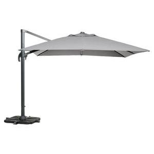 Parasol déporté Fresno - 300 x 300 x 255 cm - Gris