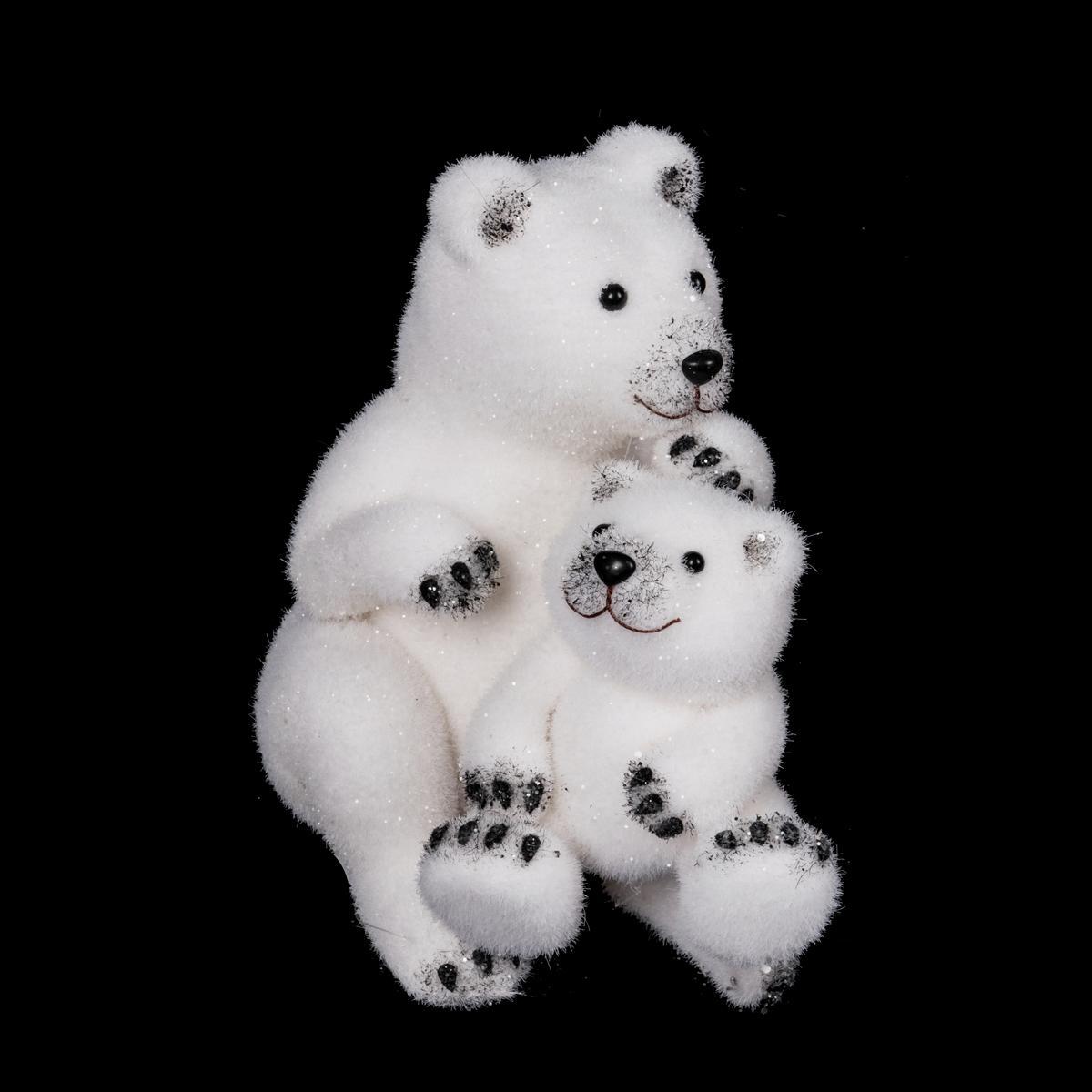 Maman Et Bebe Ours Polaires 26 X H 27 X 15 Cm Blanc Deco De Noel Pour L Interieur La Foir Fouille
