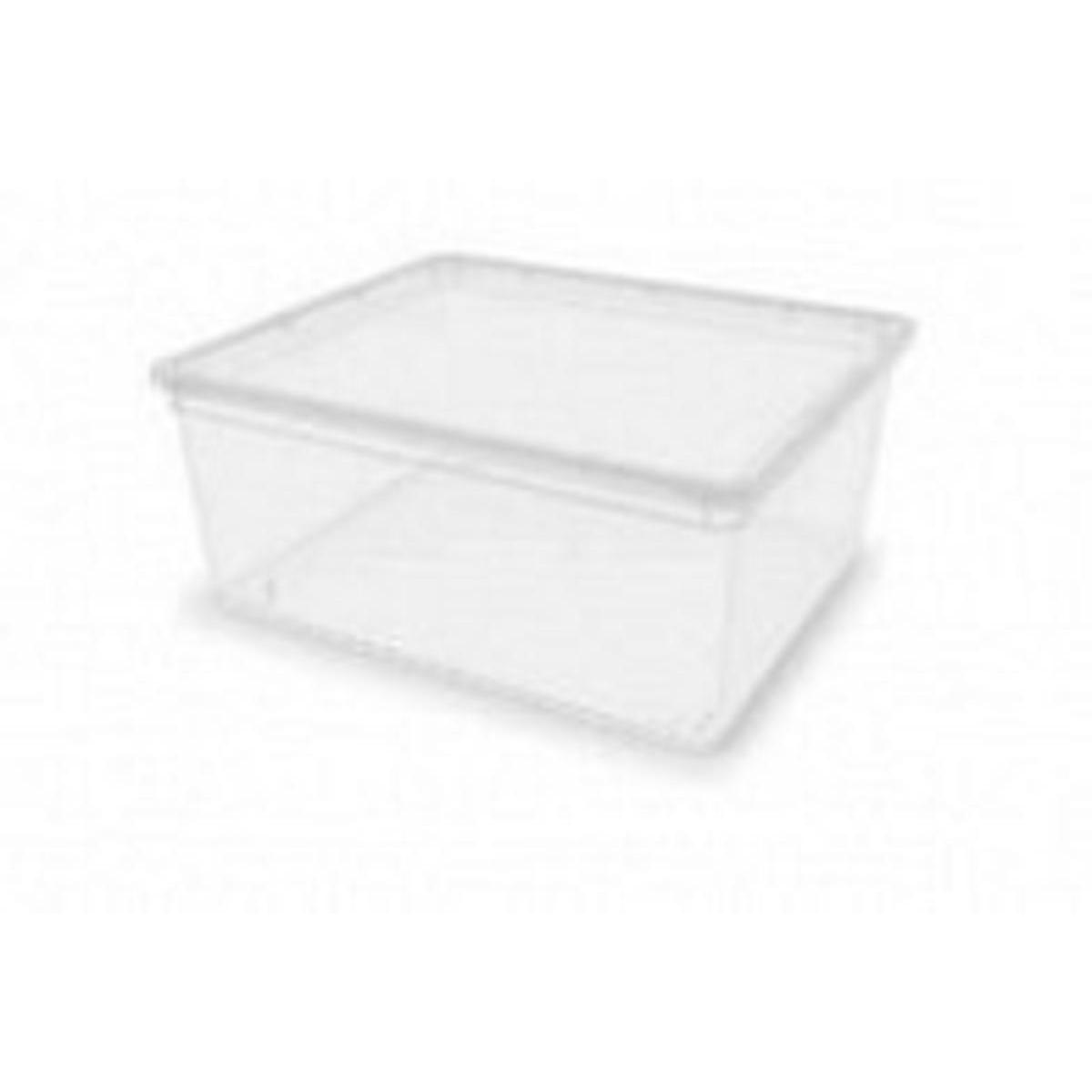 Lot de 6 boîtes de rangement en plastique transparent 22L avec couvercle  CLEAR BOX