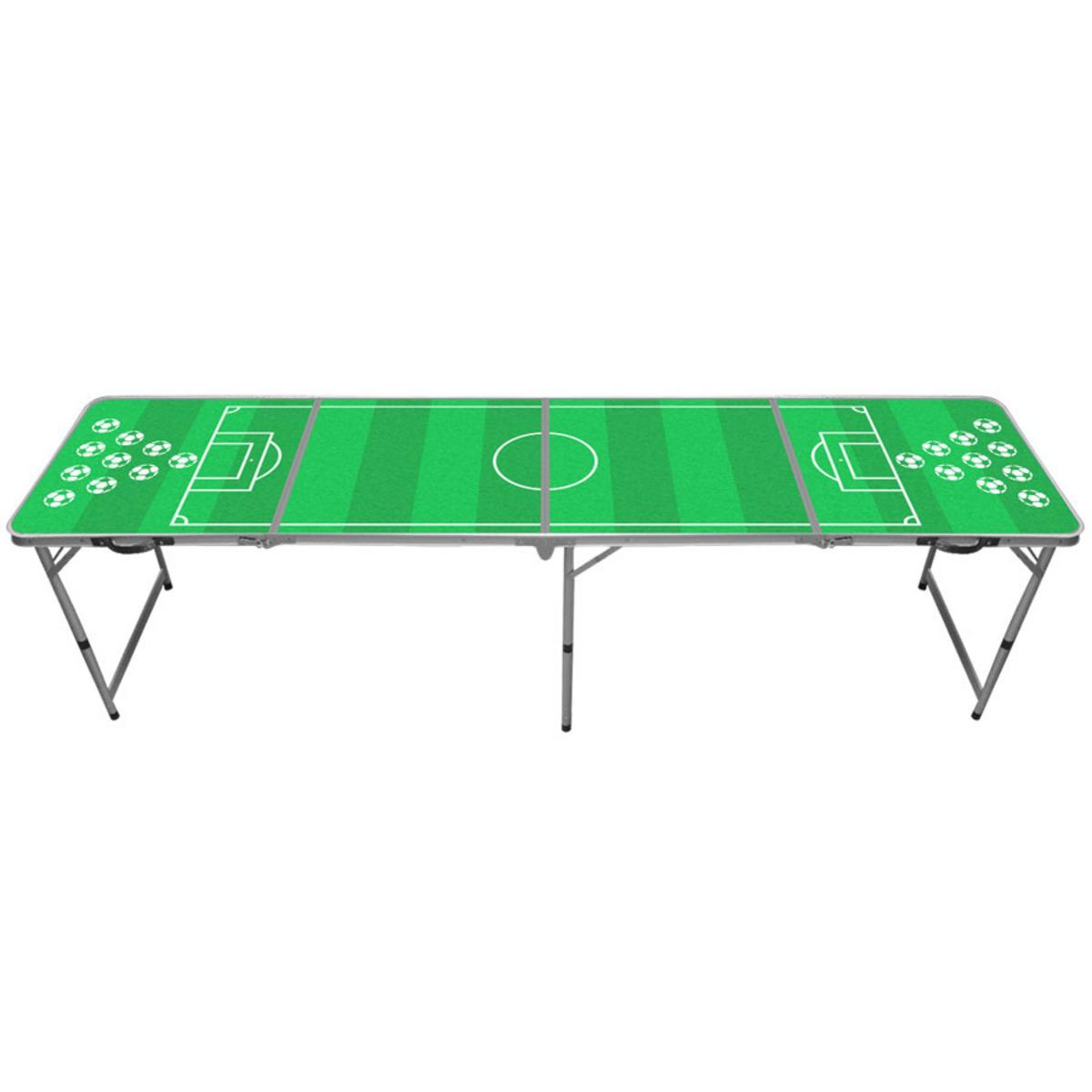 Table à Beer Pong - Aluminium et mélaminé - Multicolore - 240 x 60 cm Table à Beer Pong - Aluminium et mélaminé - Multicolore - 240 x 60 cm