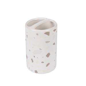 Gobelet porte brosse à dents à imprimé - ø 7 x H 12 cm - Multicolore