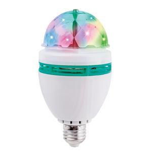 Ampoule disco rotative - ø 7 x H 15 cm - Transparent, vert, blanc