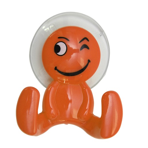 Patère bonhomme à ventouse - 7,2 x 7,5 cm - Orange - Accessoires ... Patère bonhomme à ventouse - 7,2 x 7,5 cm - Orange - Accessoires ...