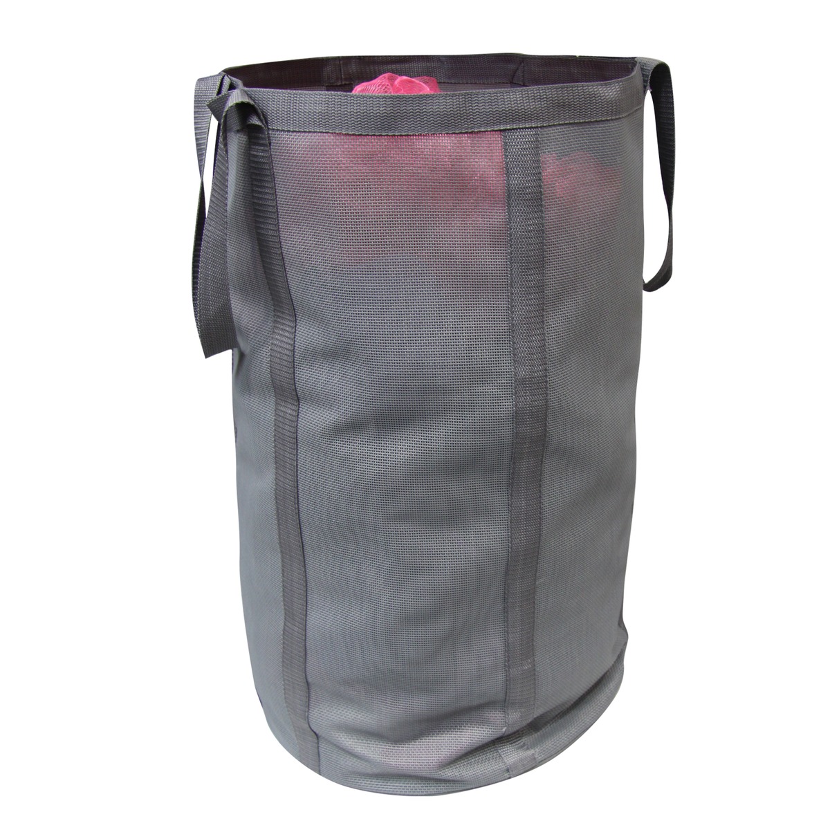 Panier à linge rond avec poignée - 55 cm - Gris