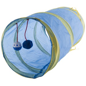 Tunnel pour chat - 24,5 x 51 cm - Bleu