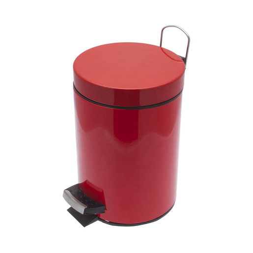 Poubelle 3L - Acier - Diamètre 17 x 24,5 cm - Rouge Poubelle 3L - Acier - Diamètre 17 x 24,5 cm - Rouge