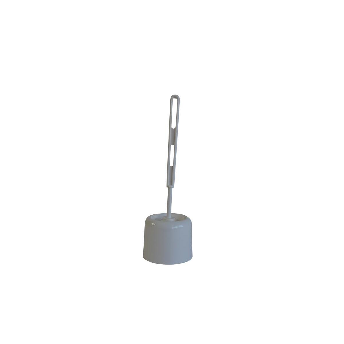 Brosse WC + support en plastique - Diamètre 11 x 34 cm - Blanc Brosse WC + support en plastique - Diamètre 11 x 34 cm - Blanc