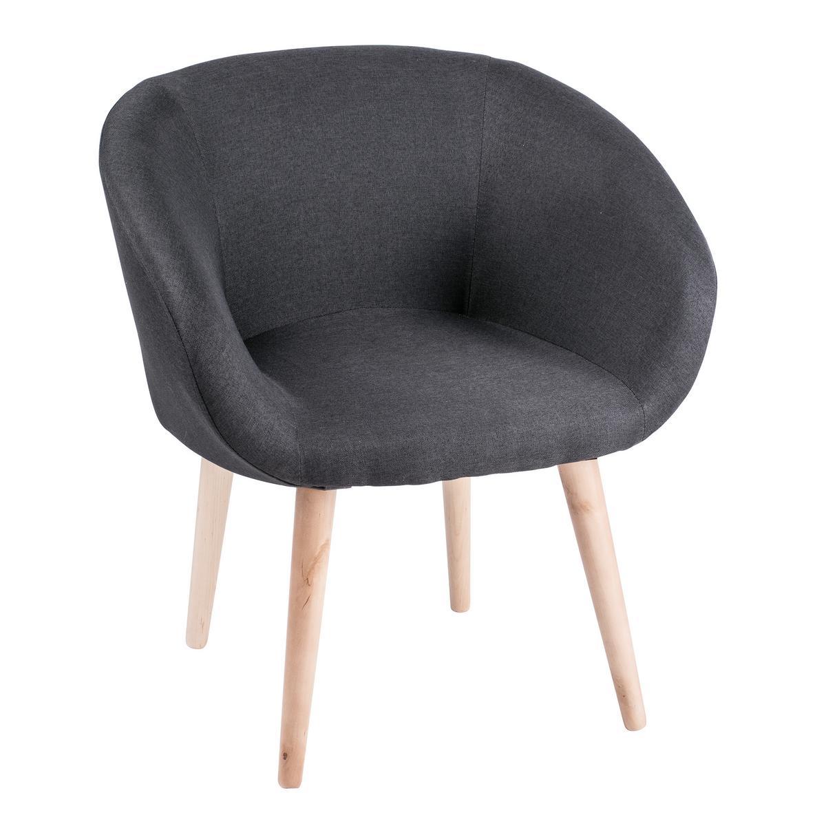 Fauteuil - 67 x 57 x H 76 cm - Noir Fauteuil - 67 x 57 x H 76 cm - Noir