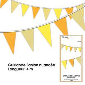 Guirlande fanion nuancée jaune
