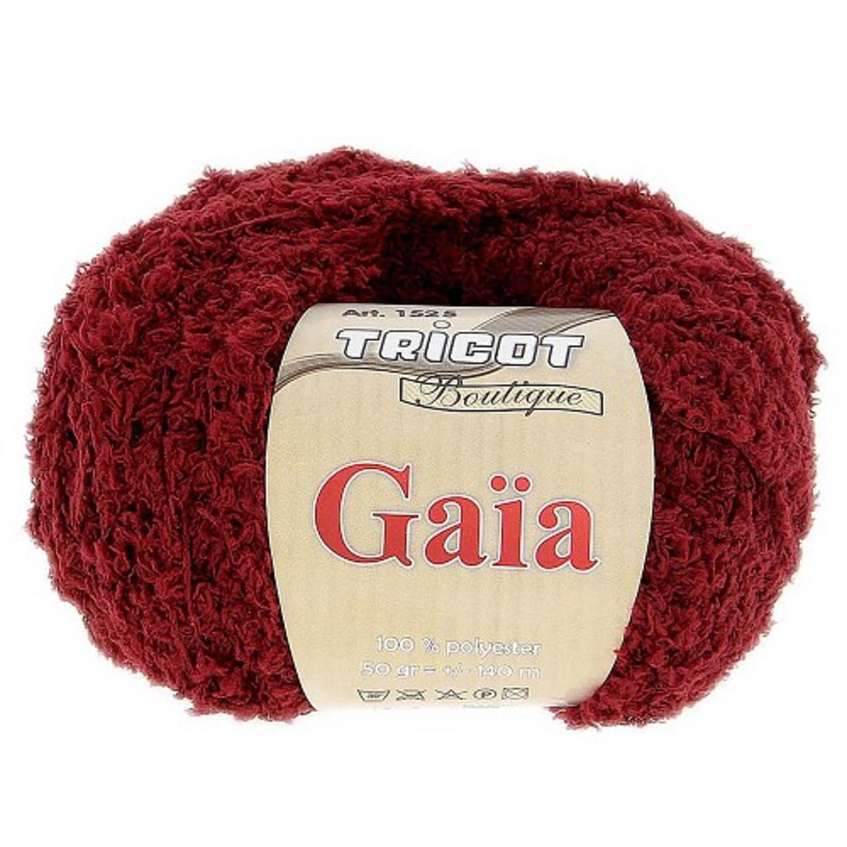 Pelote 50 g fil à tricoter Gaïa - Rouge