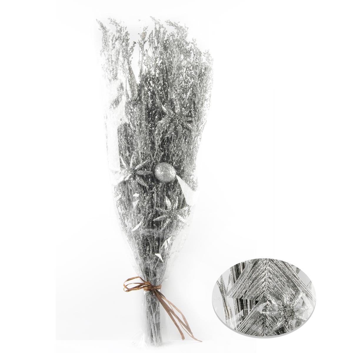 Fagot de fleurs séchées pailletées - H 60 cm Fagot de fleurs séchées pailletées - H 60 cm