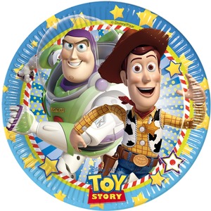 Lot de 8 assiettes Toy Story SP en carton - 23 cm - Multicolore