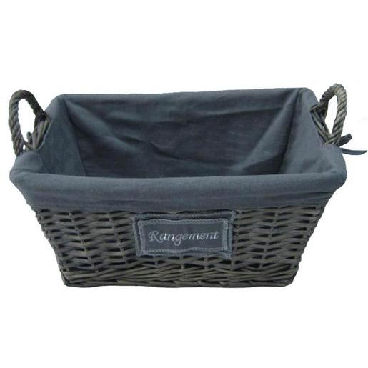 Panier Rectangulaire Osier Gris Paniers Et Boites De