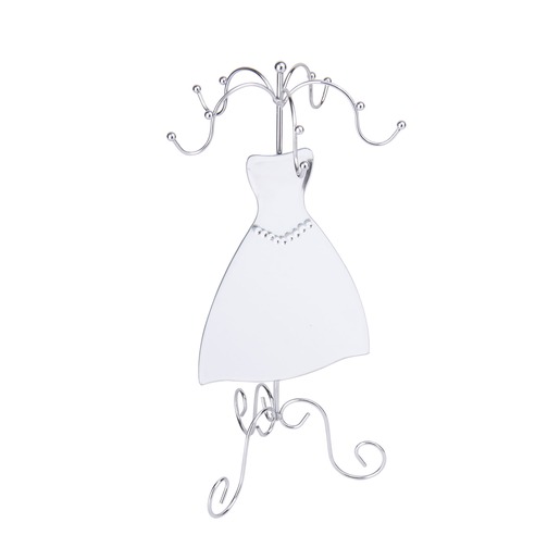 Porte Bijoux En Forme De Robe 15 X H 32 Cm Blanc Objets Deco La Foir Fouille
