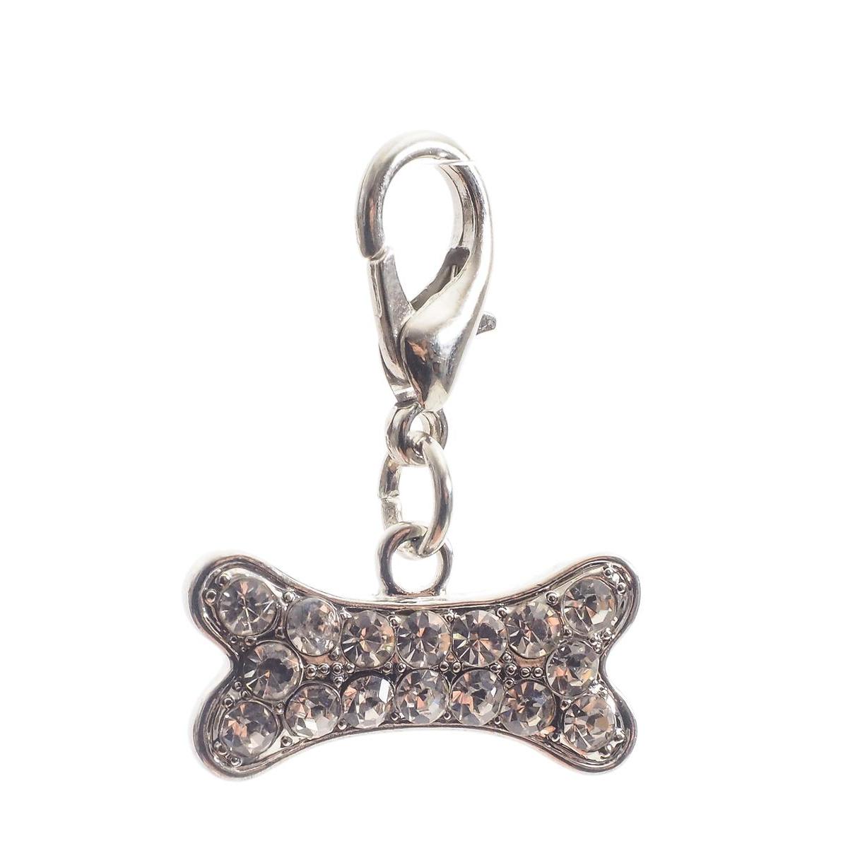 Médaillon os avec stars - H 3.5 cm