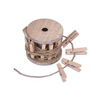 Guirlande 24 pinces - 14 x 10 cm - Beige