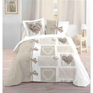 Drap plat - 100 % coton - 240 x 300 cm - Beige