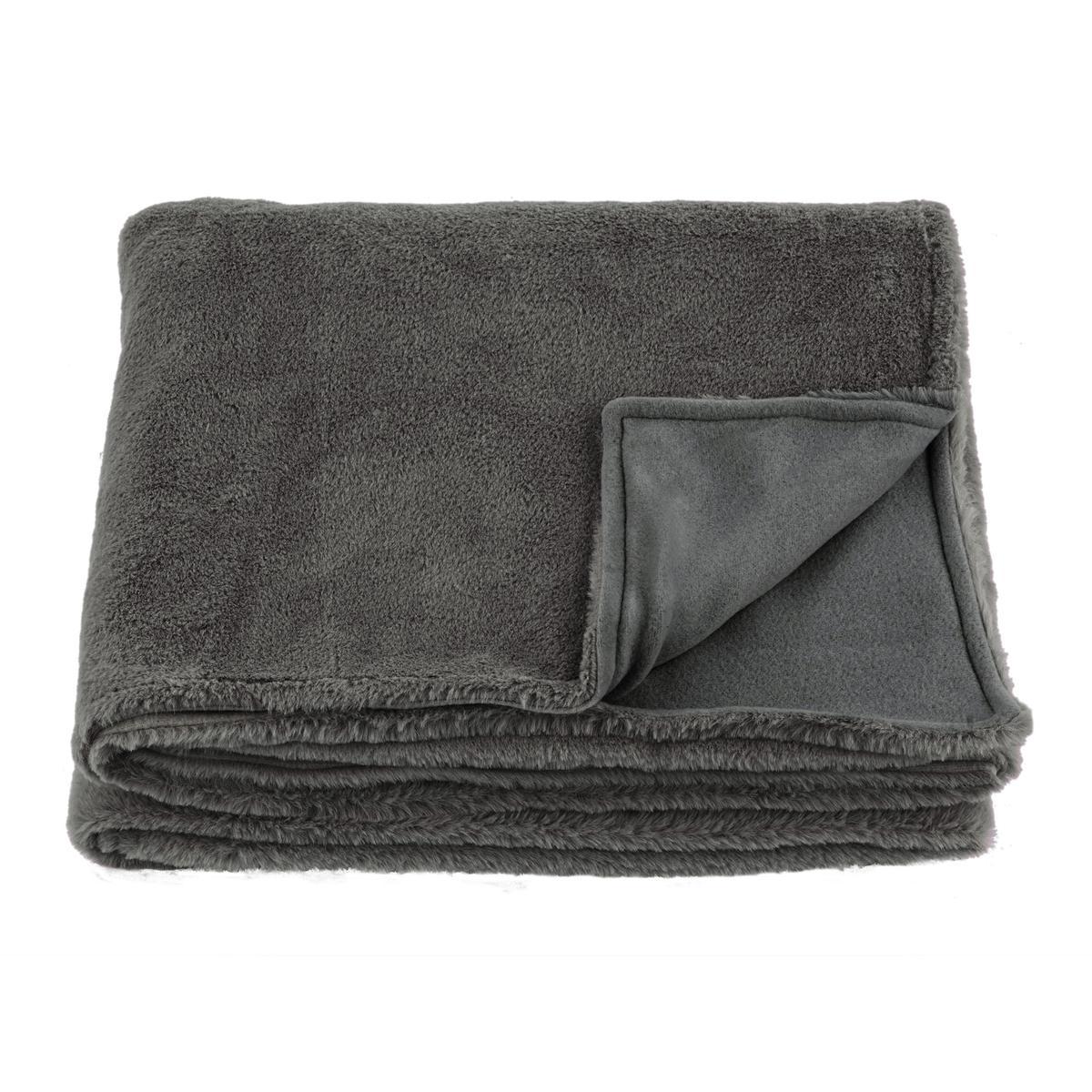 Plaid doux - 125 x 150 cm - Gris anthracite Plaid doux - 125 x 150 cm - Gris anthracite