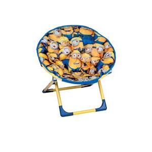 Chaise lune Minions pour enfants - Métal et velours - 43 x 48 x 27 cm - Multicolore