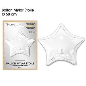 Ballon métallique étoile blanc