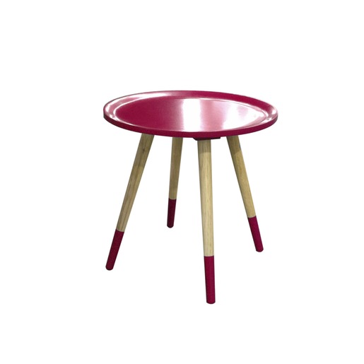 Table Basse Ronde Poppie Diametre 40 X H 40 Cm Rouge Meubles