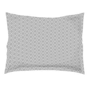 Taie d'oreiller - 50 x 70 cm - Gris et blanc