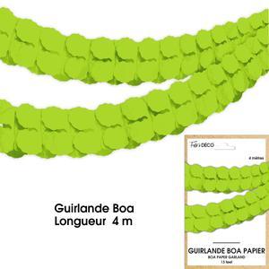 Guirlande boa papier vert