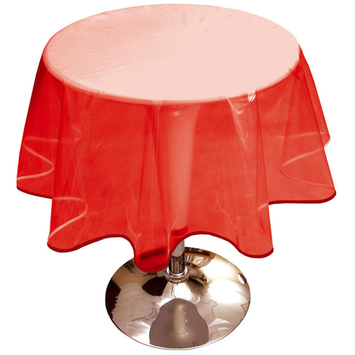 Nappe ronde - PVC - Diamètre 180 cm - Rouge Nappe ronde - PVC - Diamètre 180 cm - Rouge