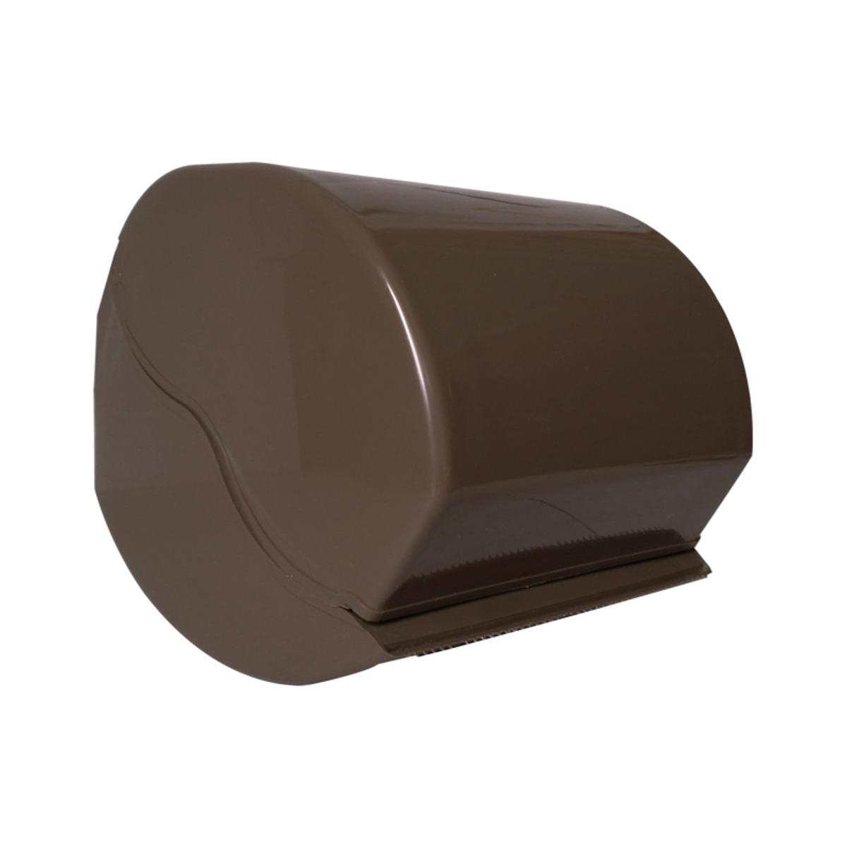 Dérouleur de papier WC en plastique - 12 x 14 x 12 cm - Marron taupe Dérouleur de papier WC en plastique - 12 x 14 x 12 cm - Marron taupe