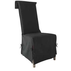 Housse chaise en coton 40x40x72cm  noire