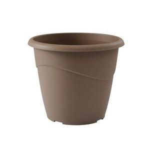 Pot Marina - Plastique - Ø 35 x H 29,5 cm - Marron taupe