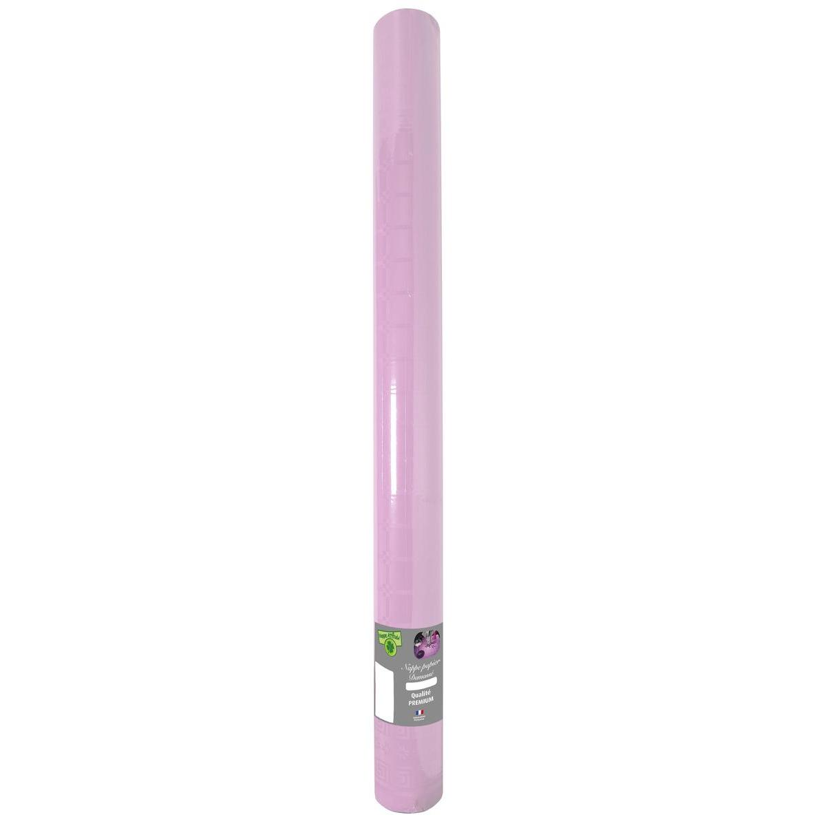 Nappe effet damassé - Papier - 6 m x 120 cm - Rose Nappe effet damassé - Papier - 6 m x 120 cm - Rose