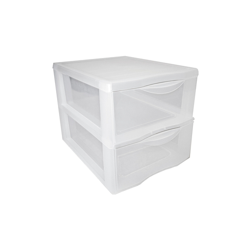 Mini Tour De Rangement 2 Tiroirs L 36 X L 26 X H 25 5 Cm