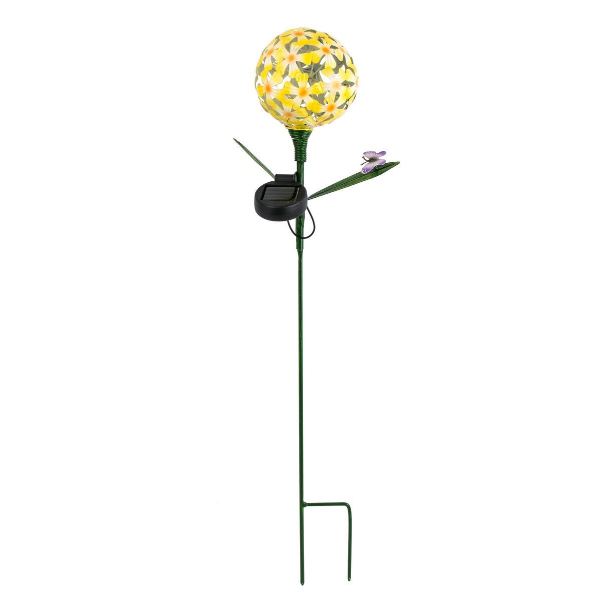 Balise solaire boule - H 67 cm - 2 coloris Balise solaire boule - H 67 cm - 2 coloris
