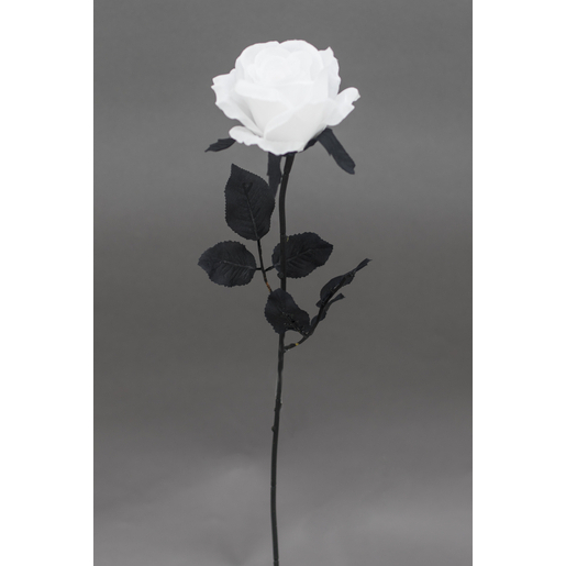 Tige De Rose Noir Blanc Fleurs Artificielles La Foir Fouille