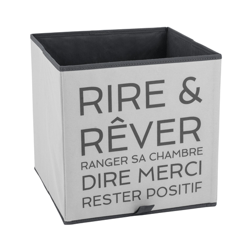 Cube De Rangement Regles De Vie En Famille 28 X 28 X H 28 Cm Produits Divers La Foir Fouille