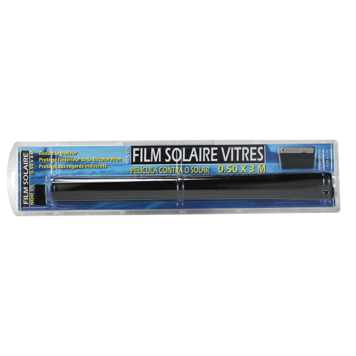 Film solaire - 0,50 x 3 m - noir Film solaire - 0,50 x 3 m - noir