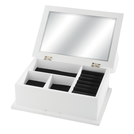 Boite Bijoux Mdf Verre Blanc Bijouterie La Foir Fouille