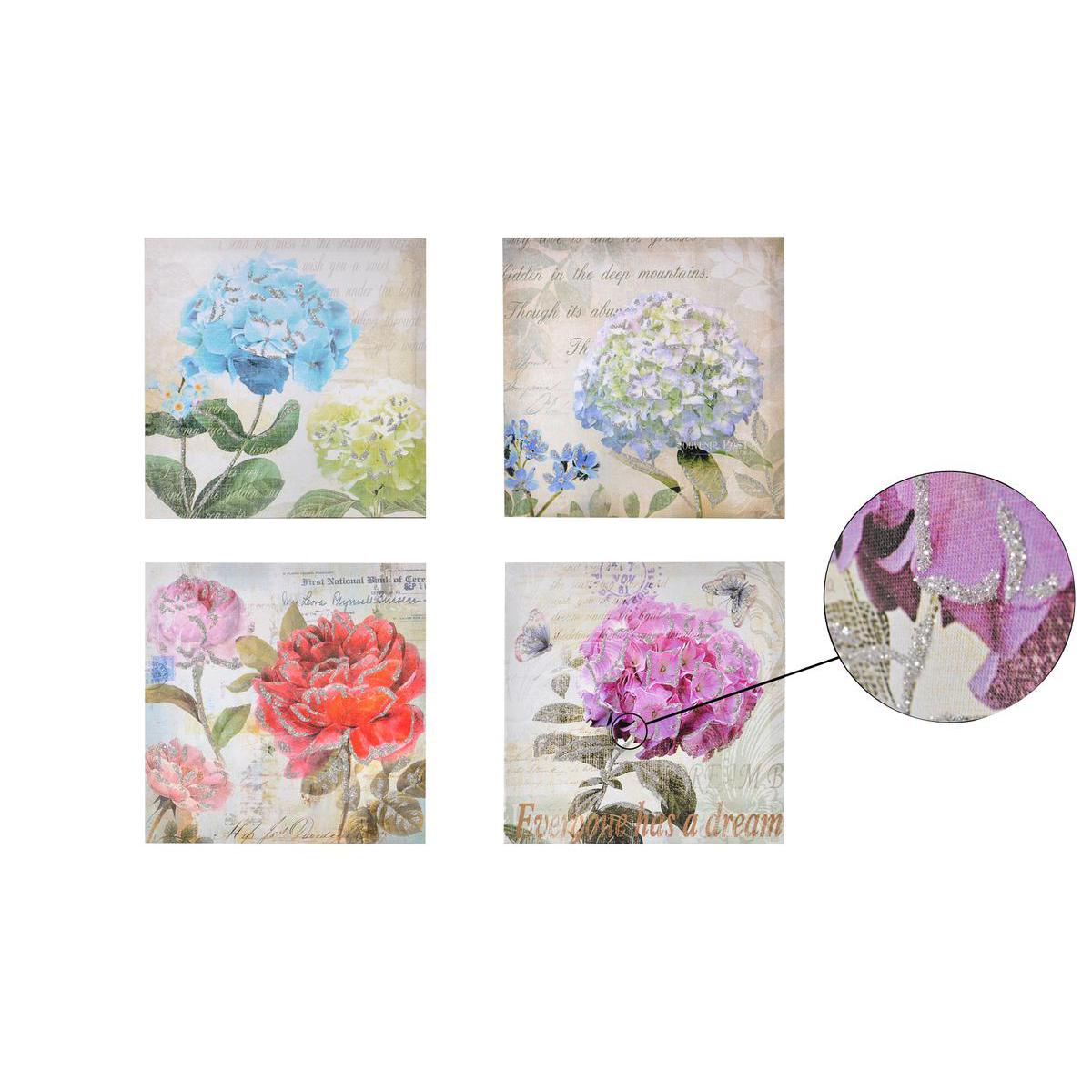 Toile imprimée en toile et châssis en sapin - 30 x 30 x 2,5 cm - Multicolore Toile imprimée en toile et châssis en sapin - 30 x 30 x 2,5 cm - Multicolore