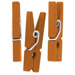 Lot de 50 pinces à linge en bois - 2,5 cm - Orange